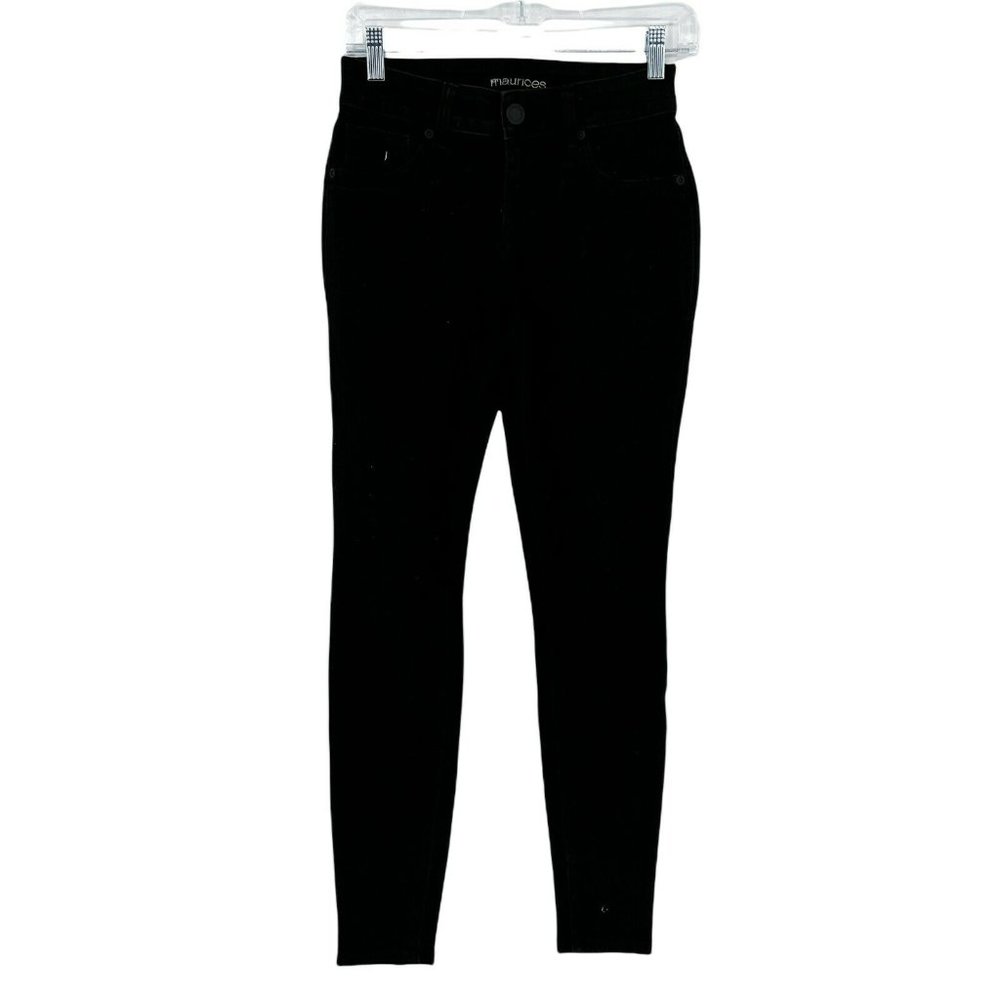 Maurice's Jeans Women's XS Long Jeggings Black Stretch Denim Casual Comf…
